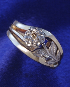 Diamond and rose ring
